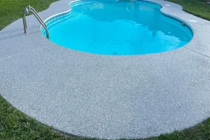 swimming pool with a concrete coating