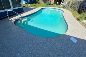 swimming pool with a concrete coating