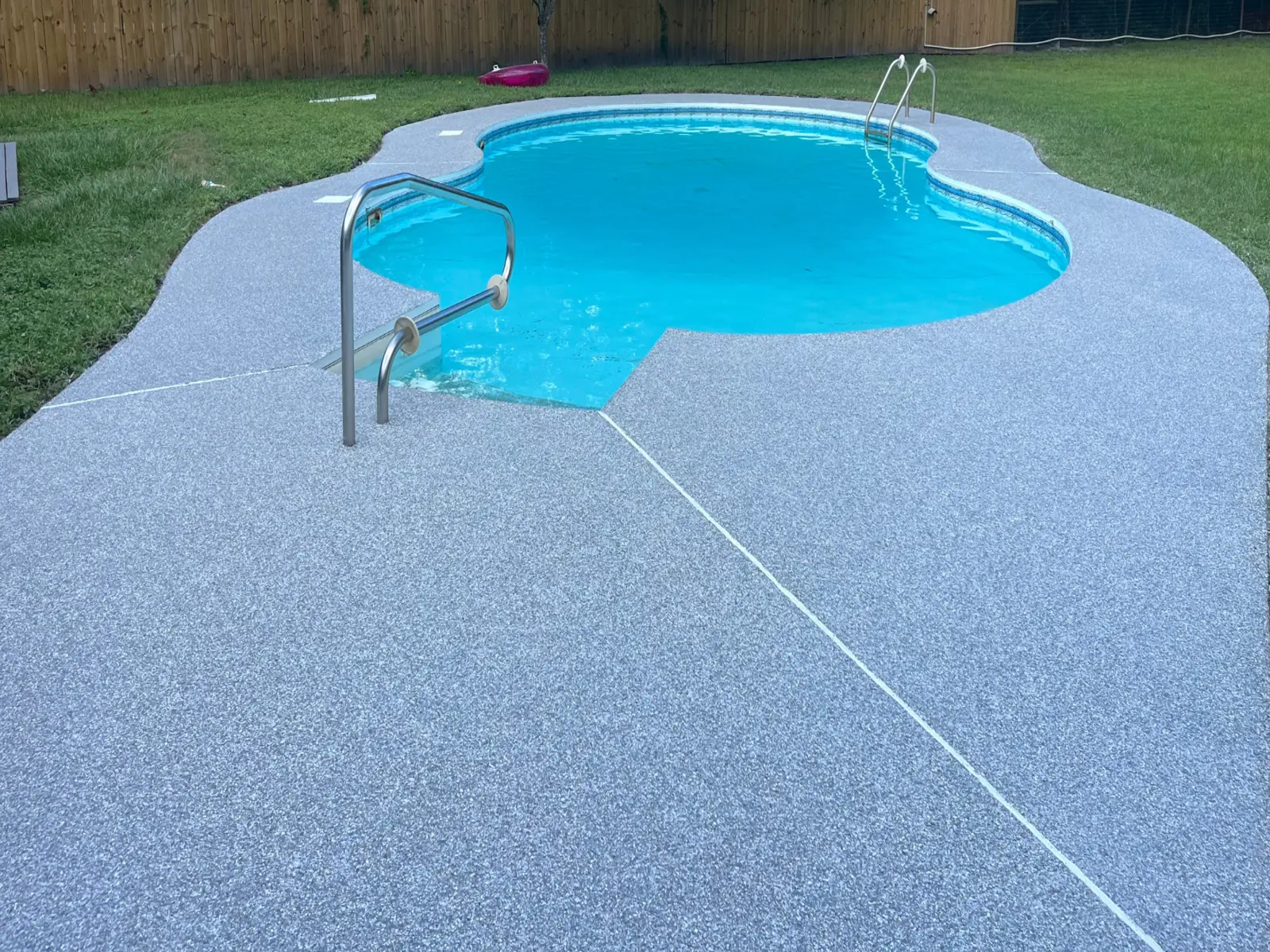 pool deck using concrete coating